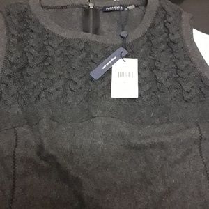 Magaschoni collection  dk charcoal  melange dress